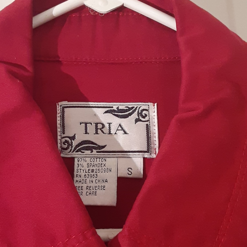 Red Button Up Jacket - Picture 2 of 4
